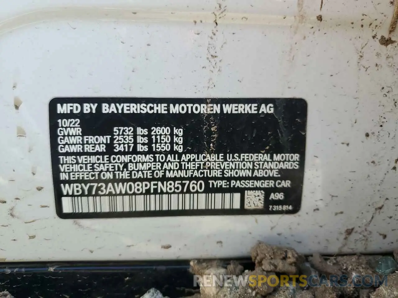 12 Photograph of a damaged car WBY73AW08PFN85760 BMW I4 EDRIVE 2023