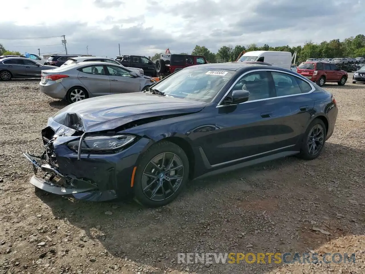 1 Photograph of a damaged car WBY43AW0XRFS14248 BMW I4 EDRIVE 2024
