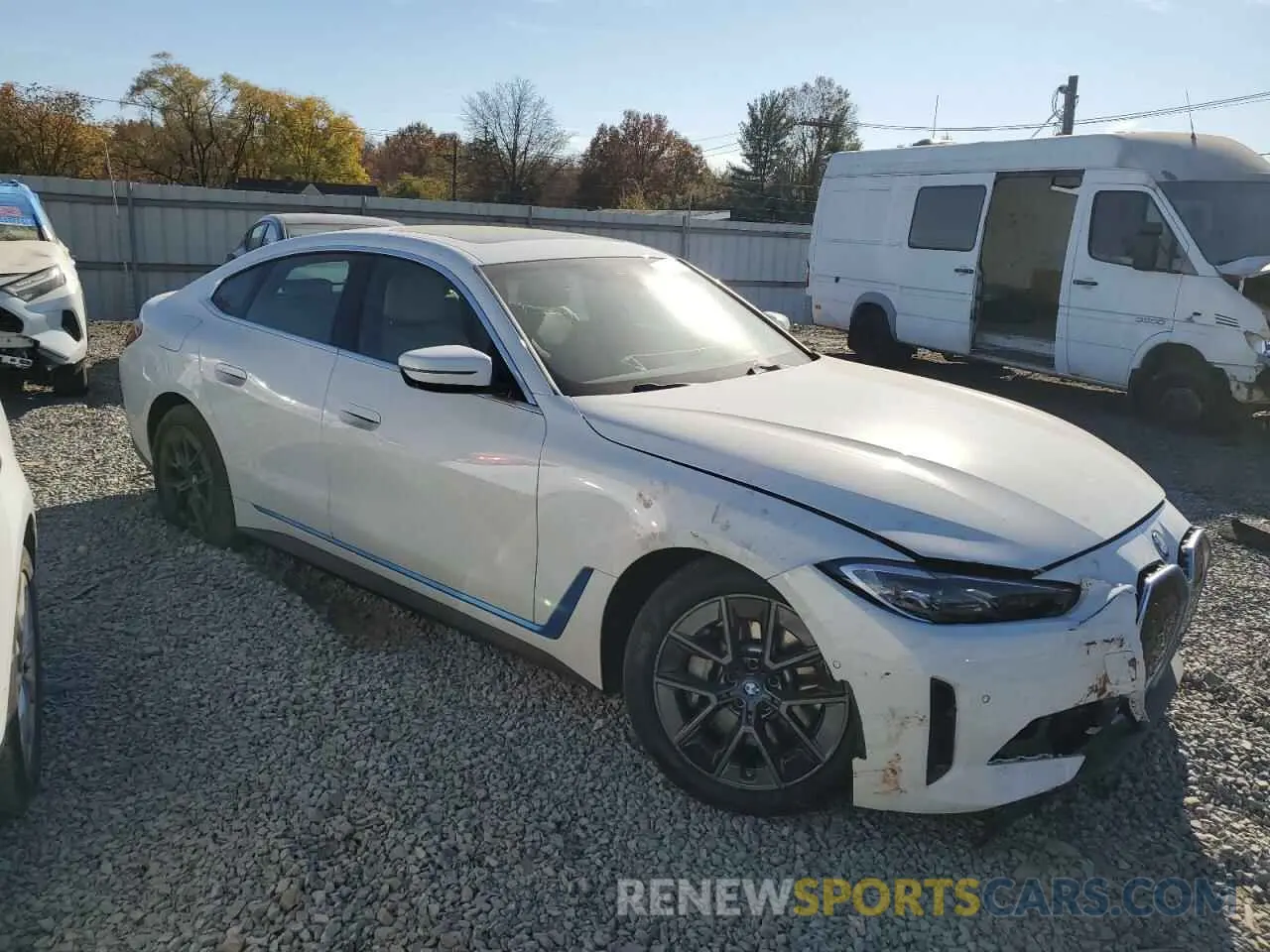 4 Фотография поврежденного автомобиля WBY83FB07RFR70446 BMW I4 XDRIVE 2024