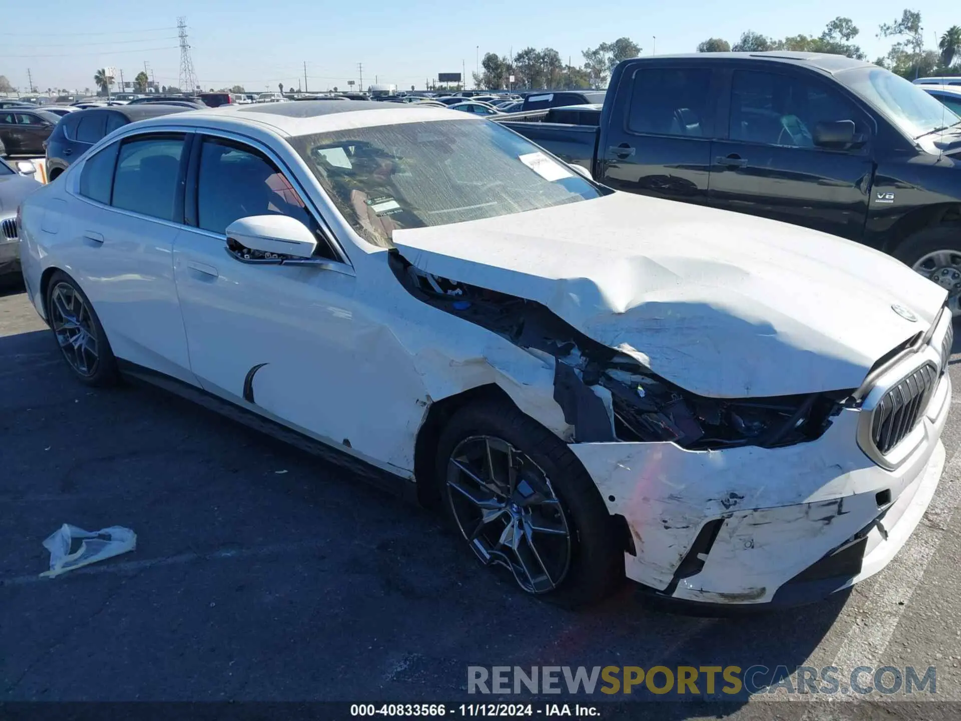 1 Photograph of a damaged car WBY33FK01RCS92935 BMW I5 2024