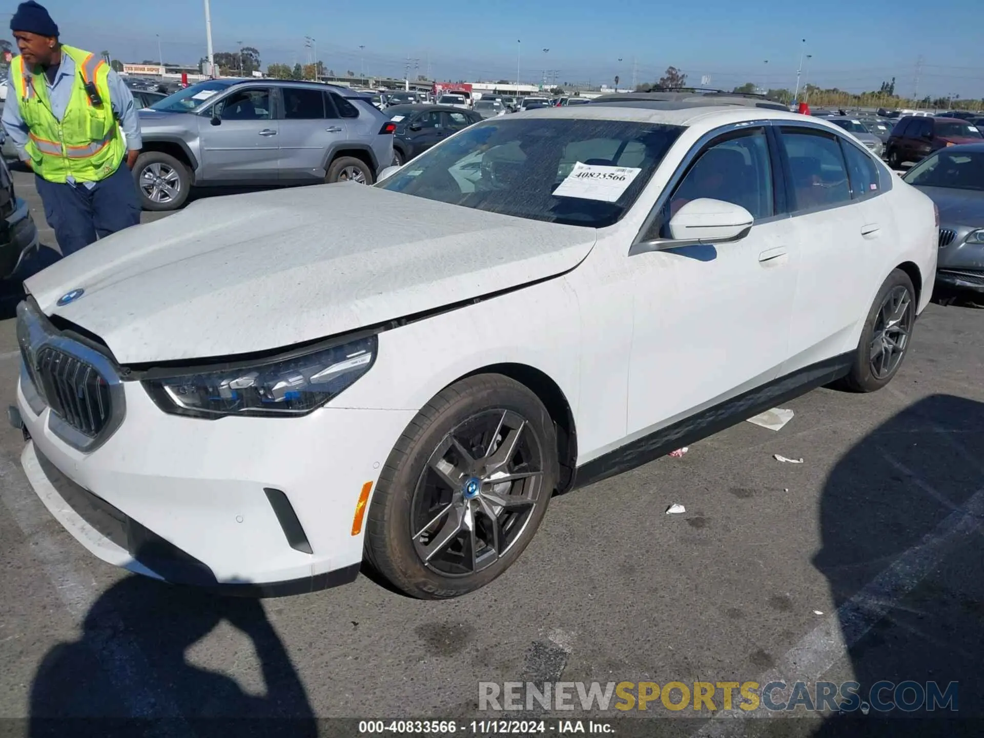 2 Photograph of a damaged car WBY33FK01RCS92935 BMW I5 2024