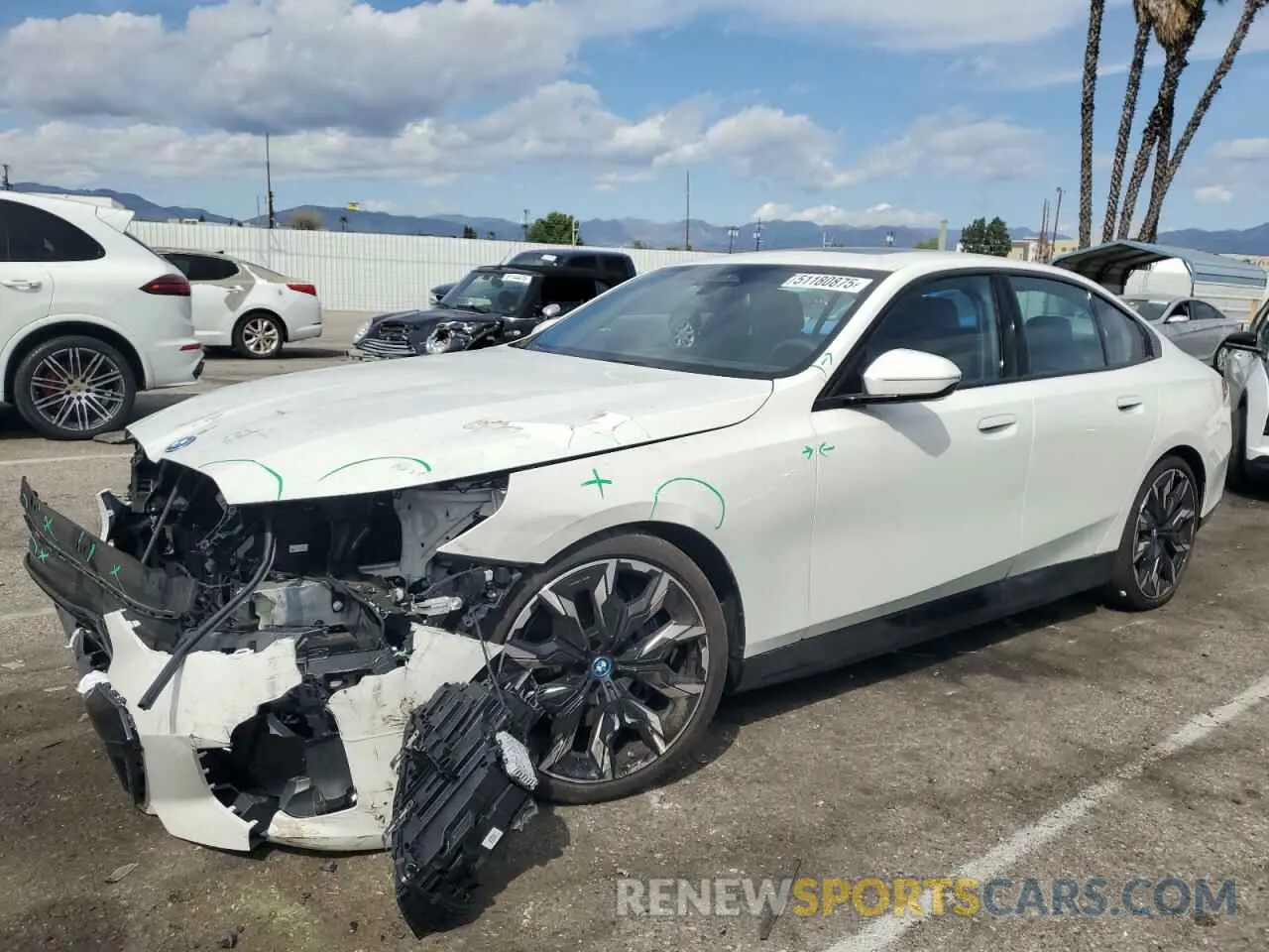 1 Фотография поврежденного автомобиля WBY33FK04RCR92576 BMW I5 EDRIVE 2024