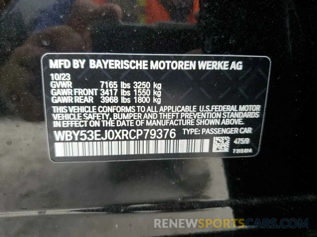 13 Фотография поврежденного автомобиля WBY53EJ0XRCP79376 BMW I7 XDRIVE6 2024
