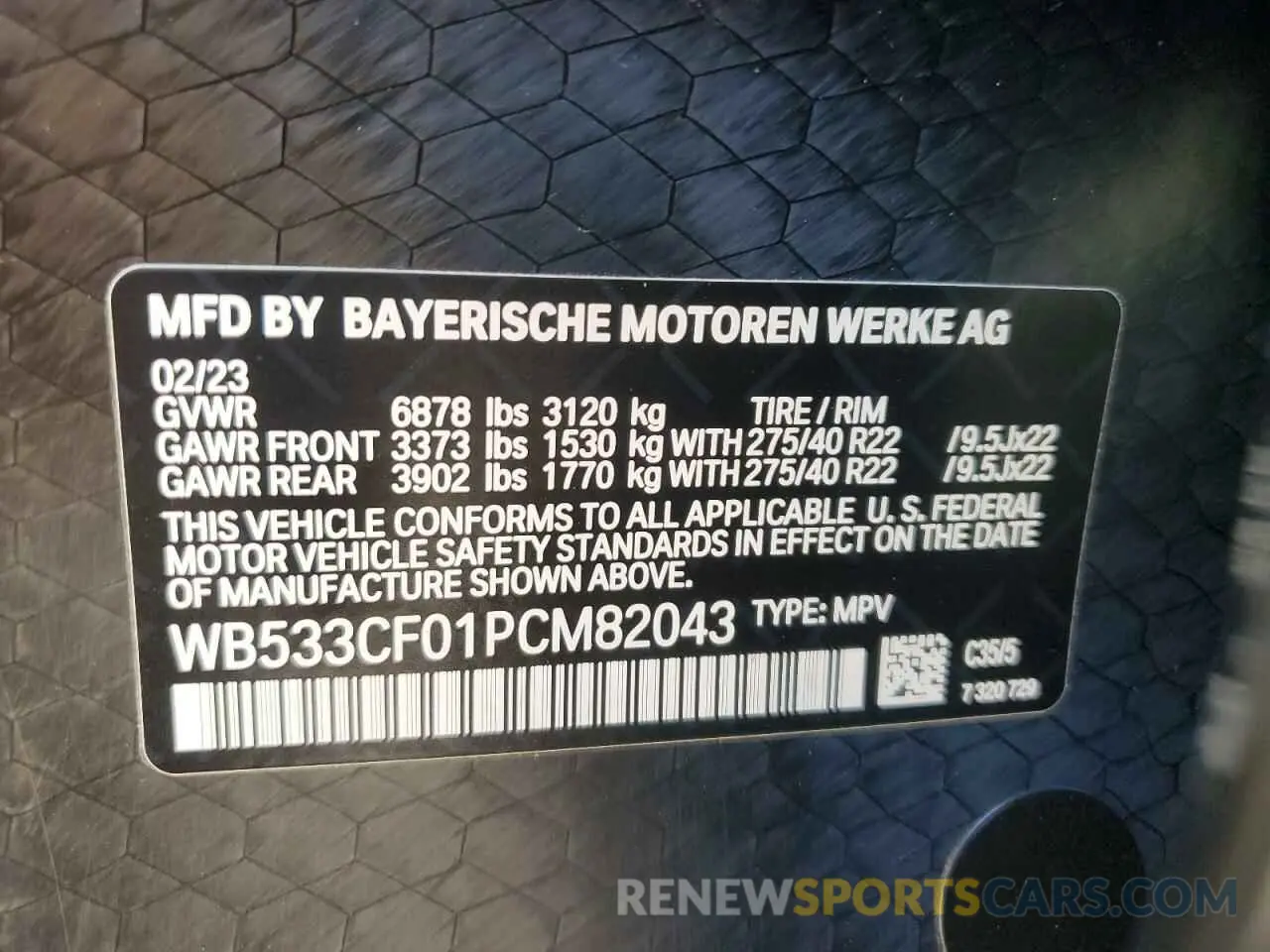 14 Фотография поврежденного автомобиля WB533CF01PCM82043 BMW IX M60 2023