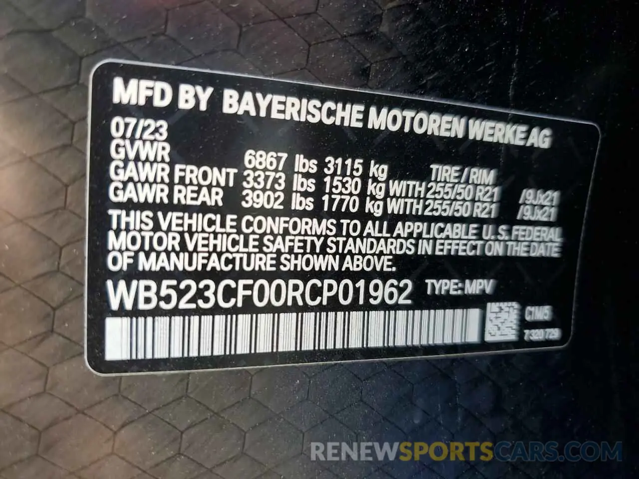 14 Фотография поврежденного автомобиля WB523CF00RCP01962 BMW IX XDRIVE5 2024