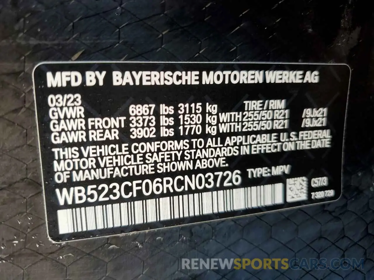 13 Фотография поврежденного автомобиля WB523CF06RCN03726 BMW IX XDRIVE5 2024