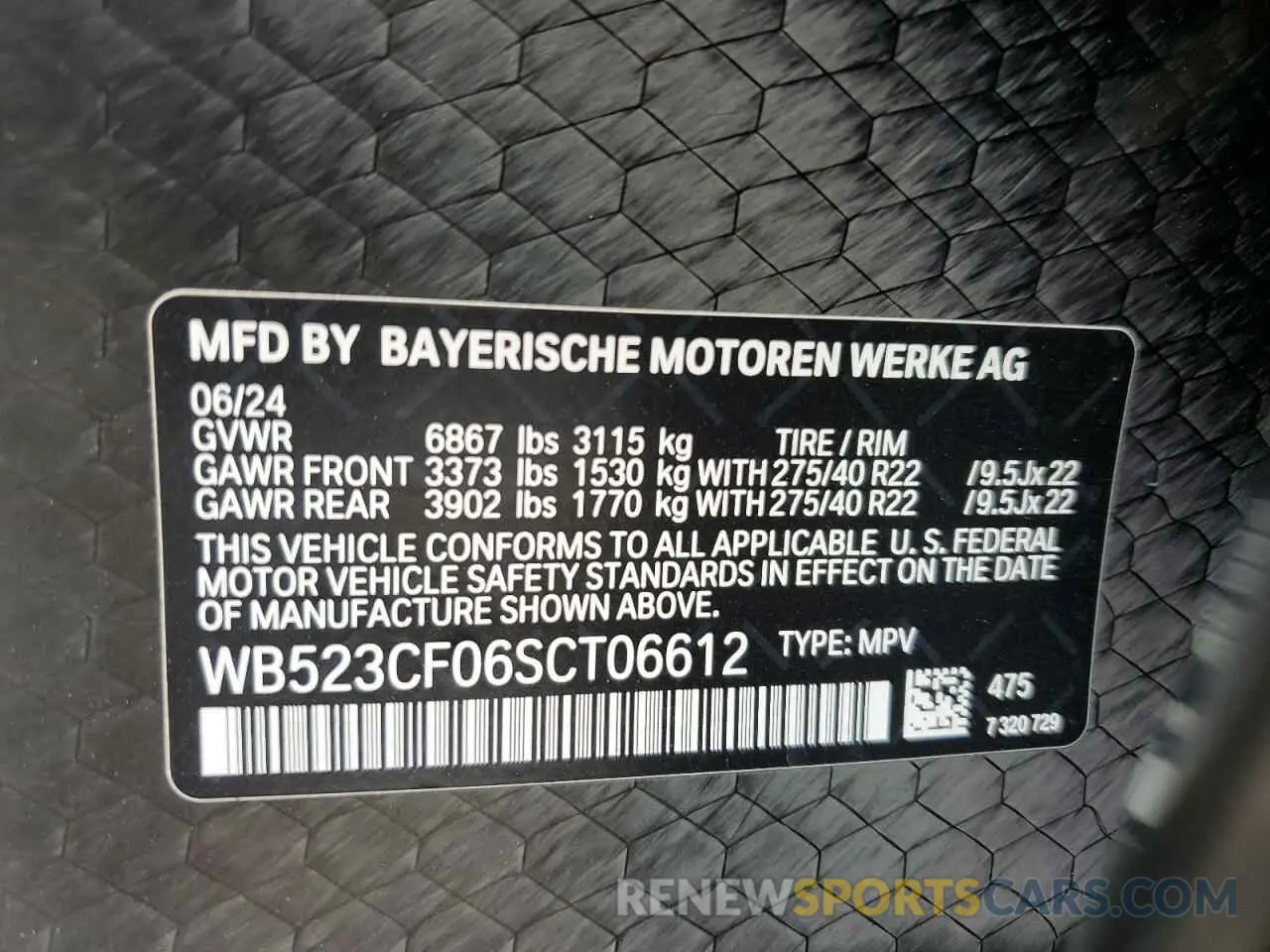 16 Фотография поврежденного автомобиля WB523CF06SCT06612 BMW IX XDRIVE5 2025
