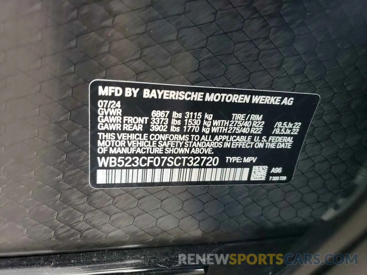 14 Photograph of a damaged car WB523CF07SCT32720 BMW IX XDRIVE5 2025
