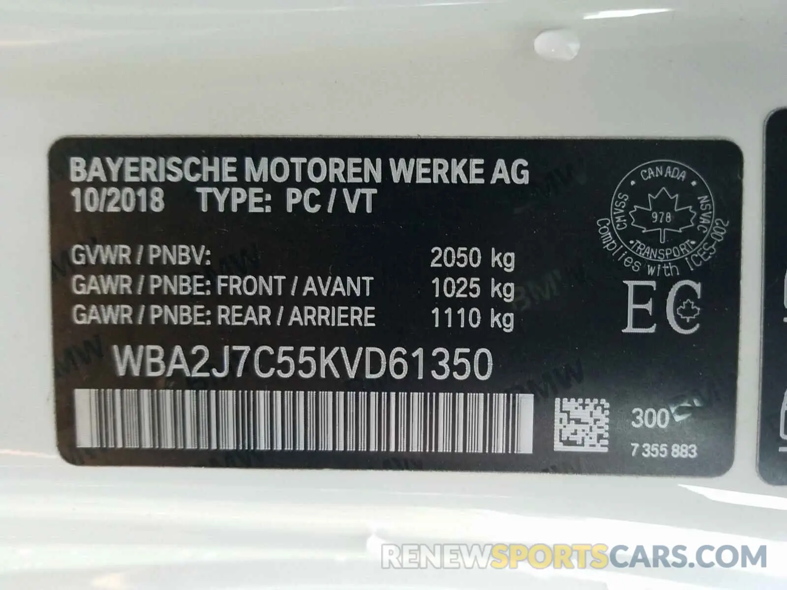 10 Photograph of a damaged car WBA2J7C55KVD61350 BMW M2 2019