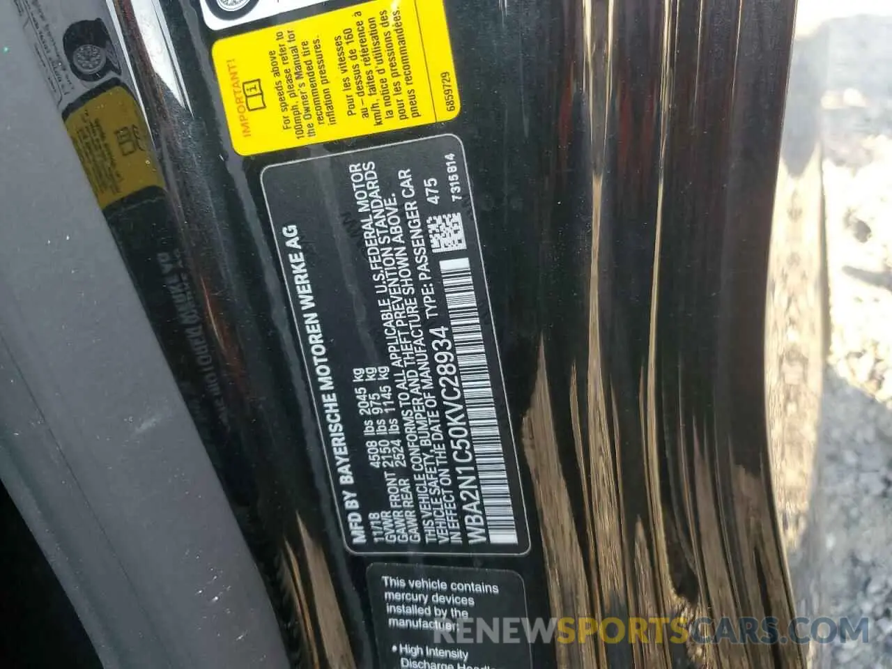 12 Photograph of a damaged car WBA2N1C50KVC28934 BMW M2 2019