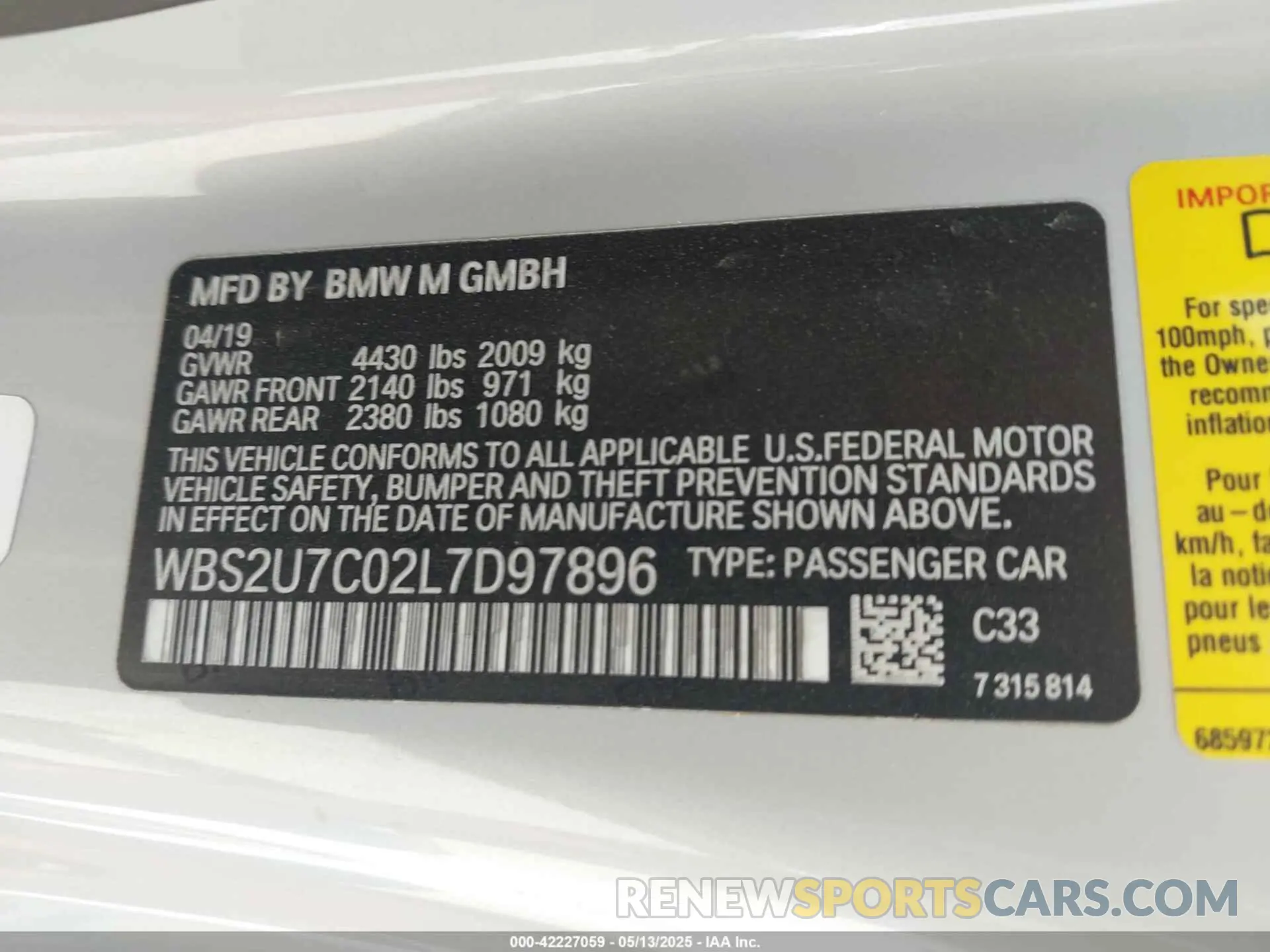 9 Фотография поврежденного автомобиля WBS2U7C02L7D97896 BMW M2 2020