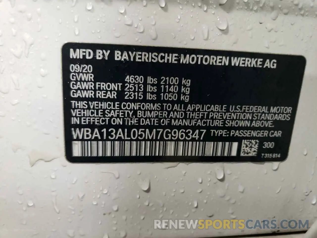 12 Photograph of a damaged car WBA13AL05M7G96347 BMW M2 2021
