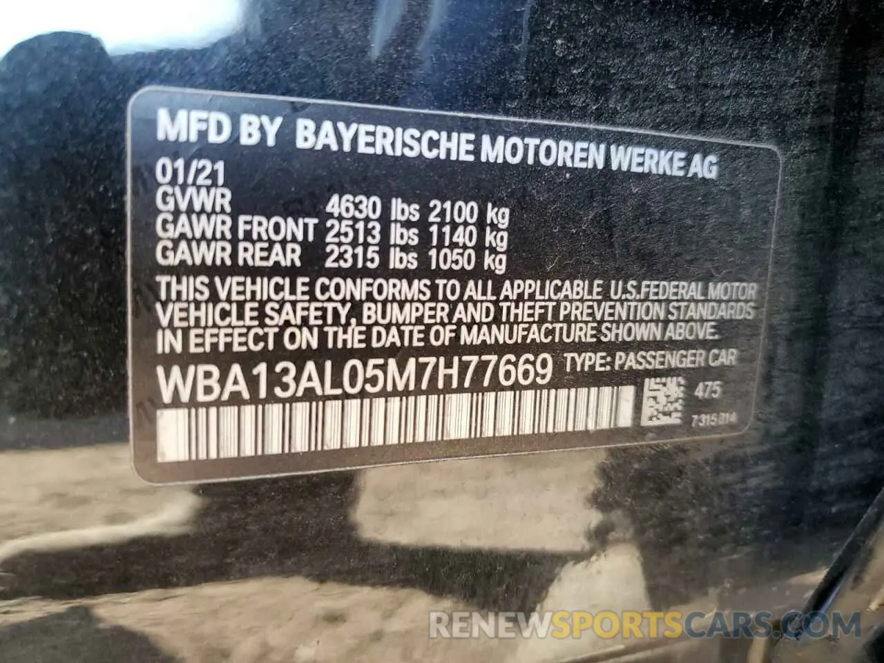 10 Фотография поврежденного автомобиля WBA13AL05M7H77669 BMW M2 2021