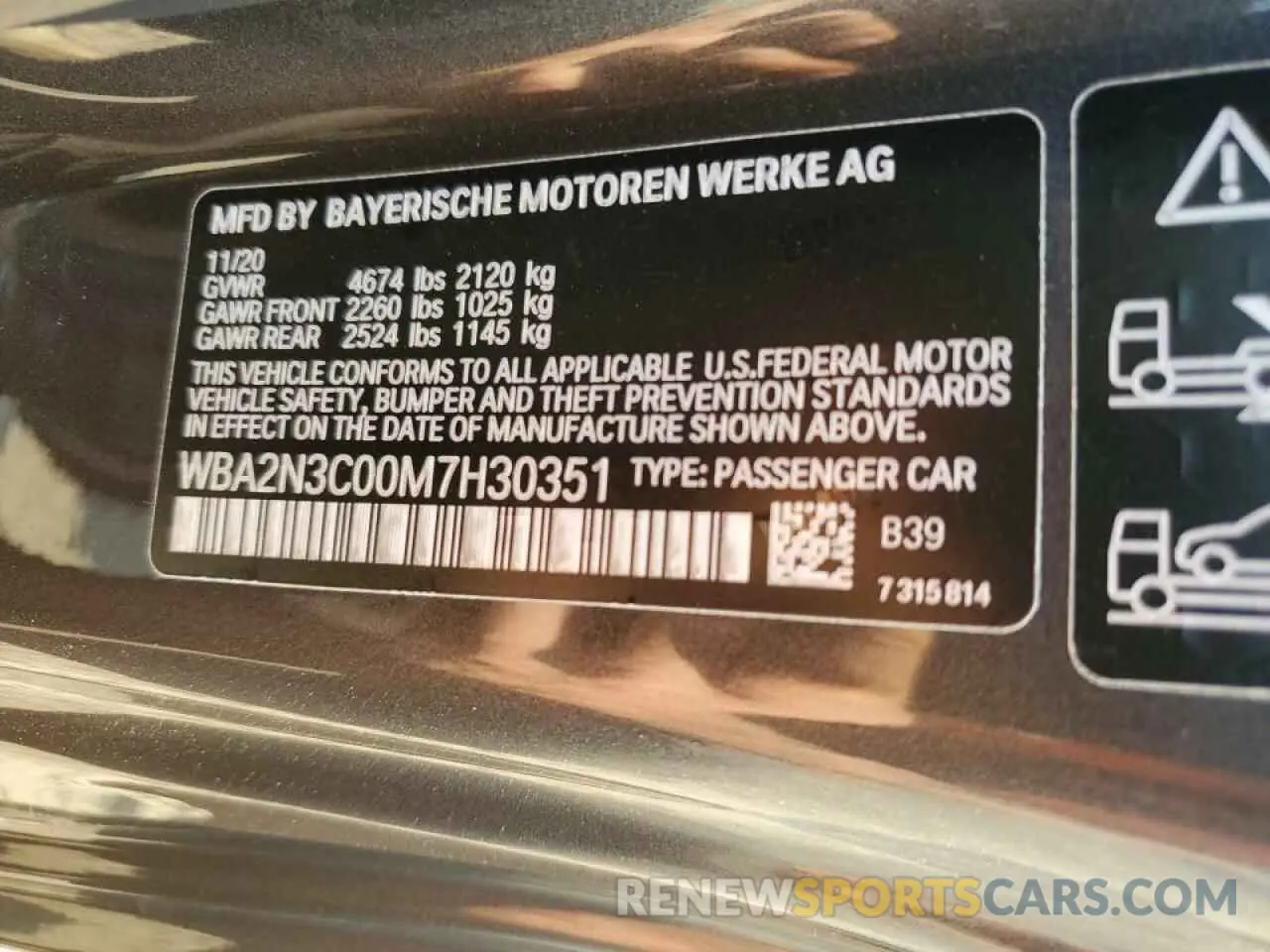 10 Фотография поврежденного автомобиля WBA2N3C00M7H30351 BMW M2 2021
