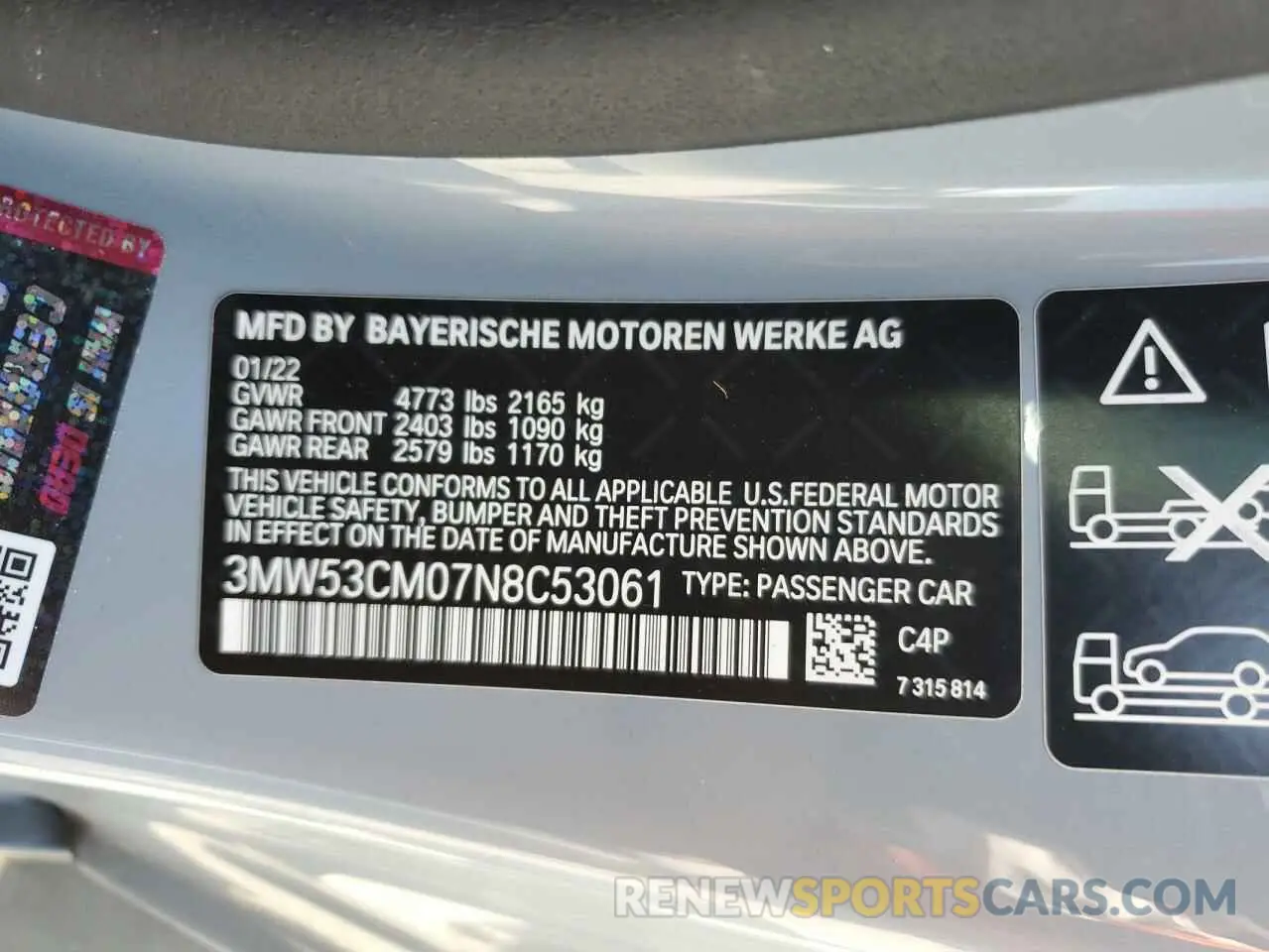 13 Фотография поврежденного автомобиля 3MW53CM07N8C53061 BMW M2 2022