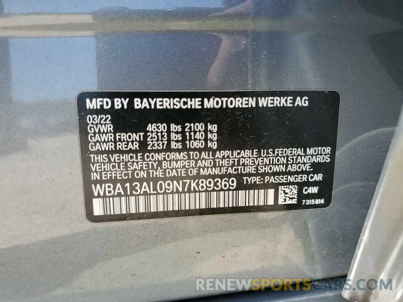 15 Фотография поврежденного автомобиля WBA13AL09N7K89369 BMW M2 2022
