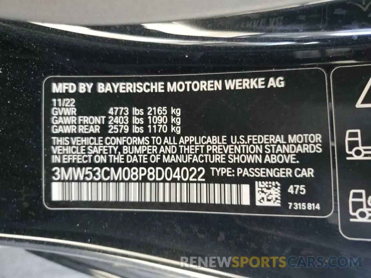 13 Photograph of a damaged car 3MW53CM08P8D04022 BMW M2 2023