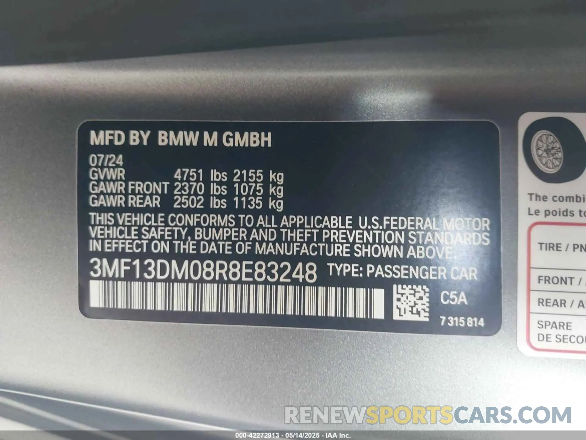9 Фотография поврежденного автомобиля 3MF13DM08R8E83248 BMW M2 2024
