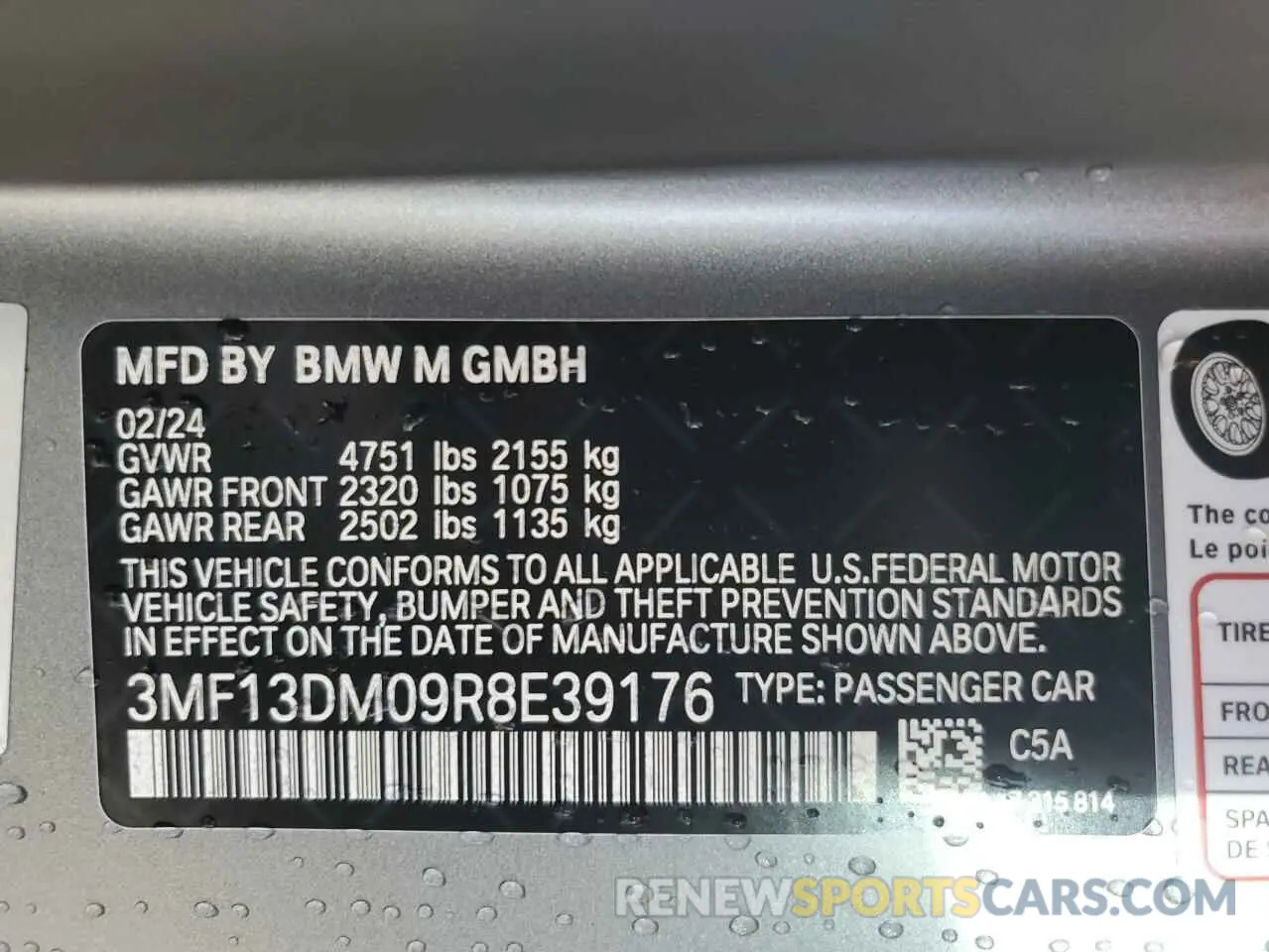 14 Фотография поврежденного автомобиля 3MF13DM09R8E39176 BMW M2 2024