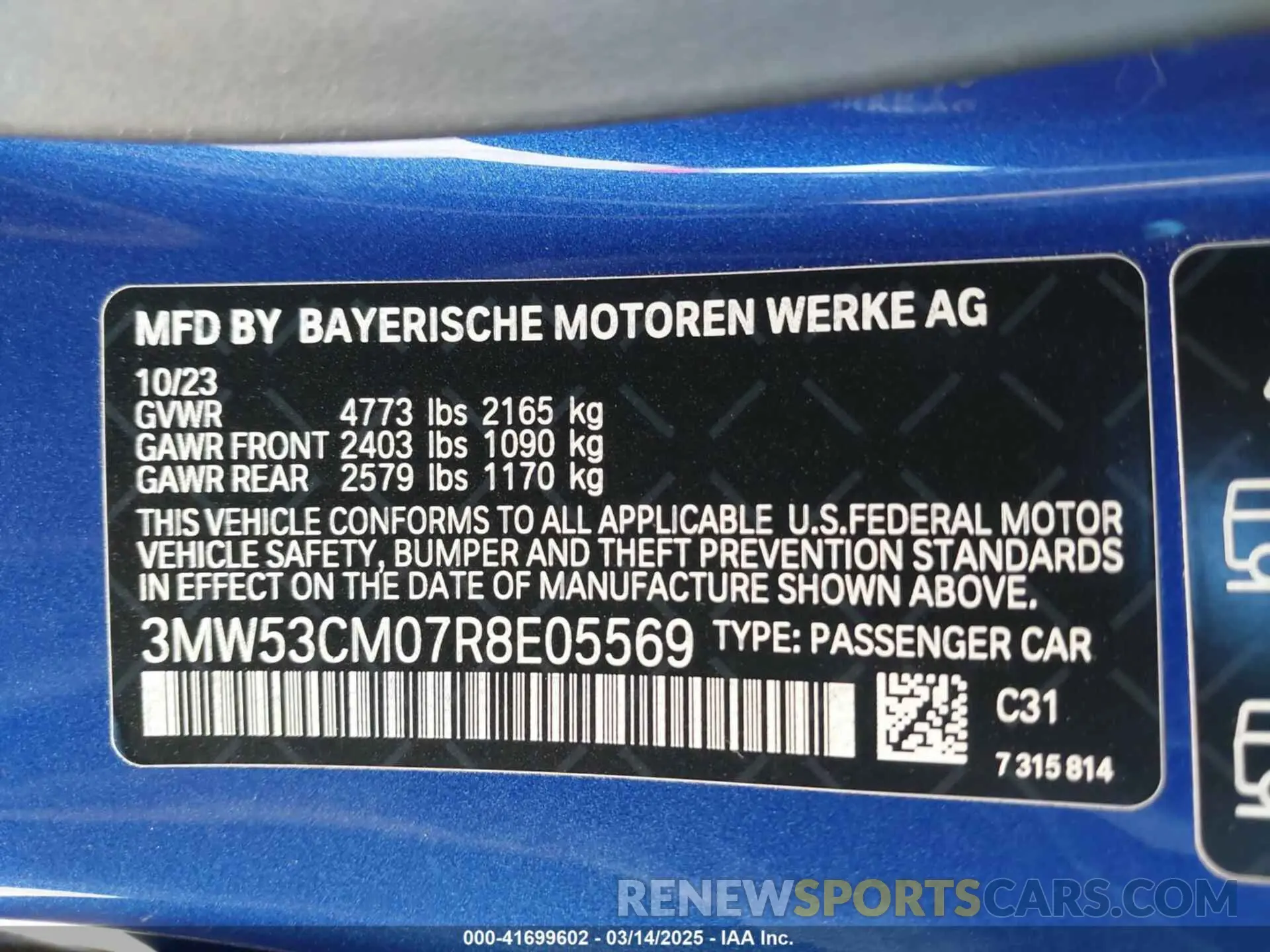 9 Photograph of a damaged car 3MW53CM07R8E05569 BMW M240 2024