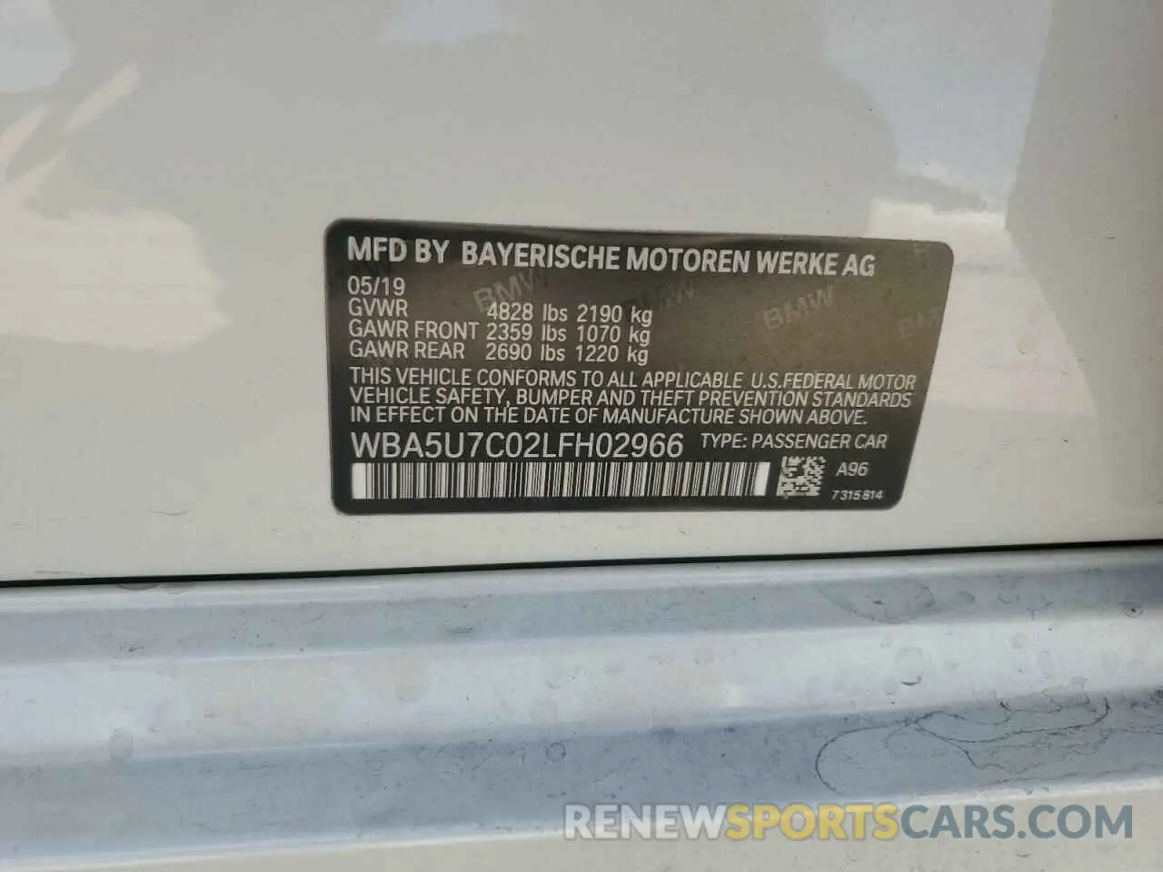 13 Фотография поврежденного автомобиля WBA5U7C02LFH02966 BMW M3 2020