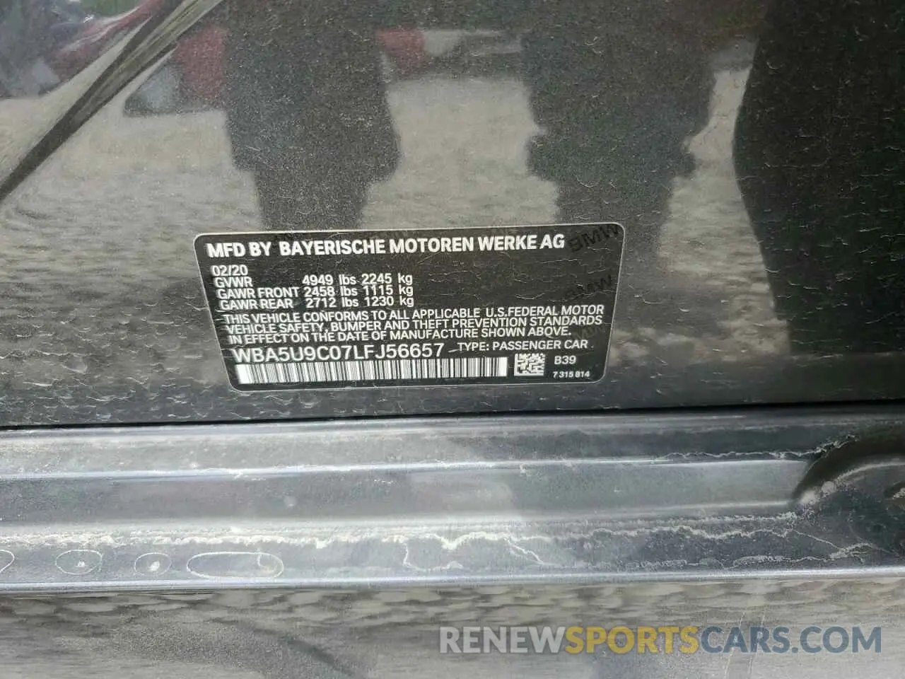 12 Photograph of a damaged car WBA5U9C07LFJ56657 BMW M3 2020