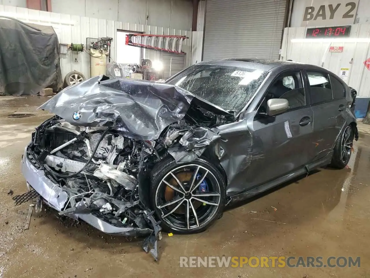 1 Photograph of a damaged car 3MW5U9J04M8B94473 BMW M3 2021
