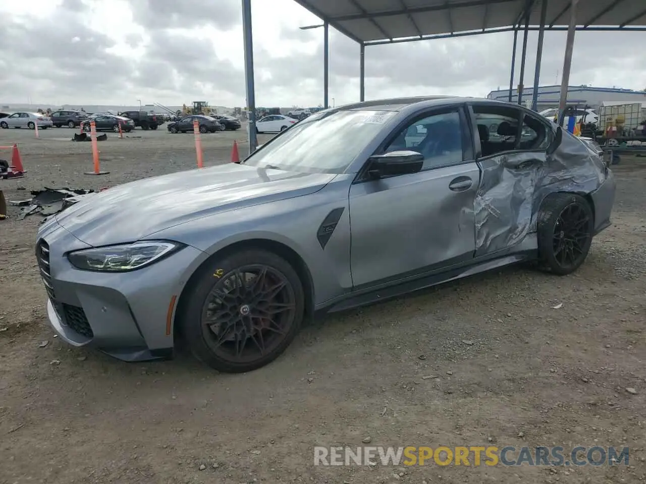 1 Photograph of a damaged car WBS43AY02NFN09815 BMW M3 2022