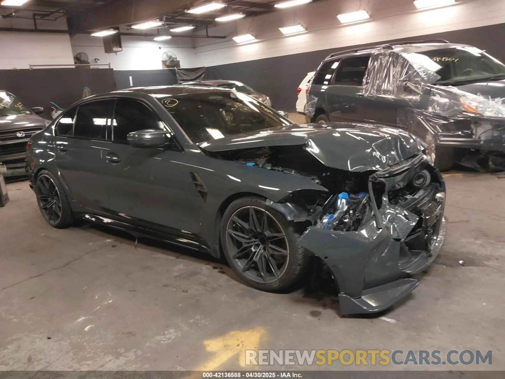 1 Photograph of a damaged car WBS43AY08PFP63435 BMW M3 2023