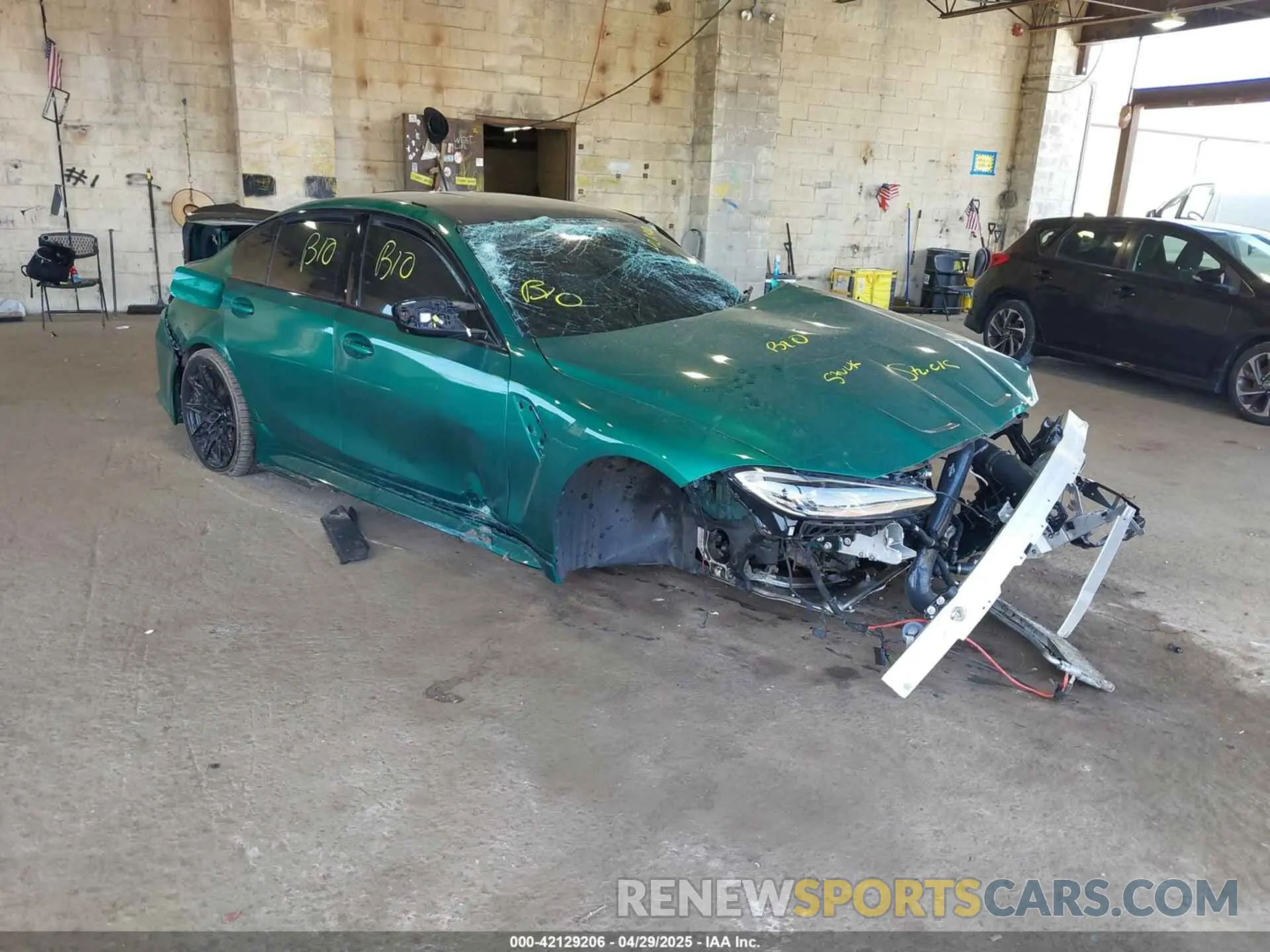1 Photograph of a damaged car WBS43AY04RFS01910 BMW M3 2024