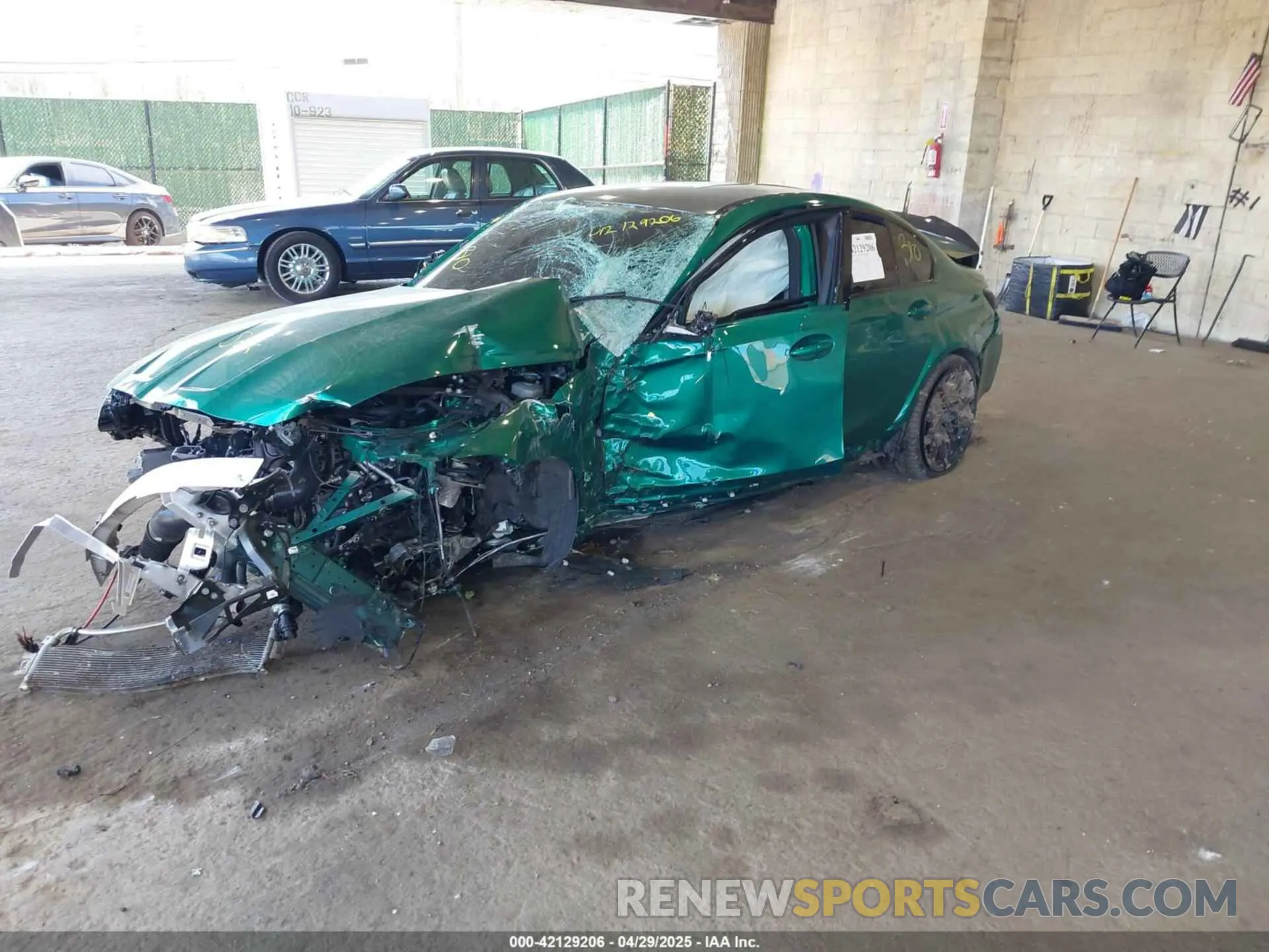 2 Photograph of a damaged car WBS43AY04RFS01910 BMW M3 2024