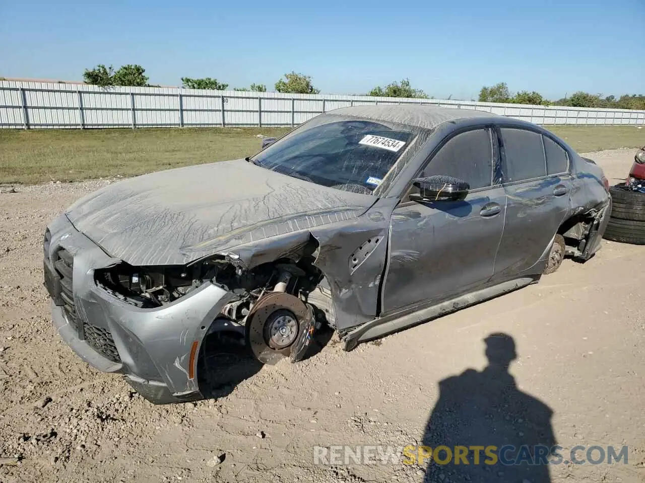 1 Photograph of a damaged car WBS43AY05RFS18375 BMW M3 2024