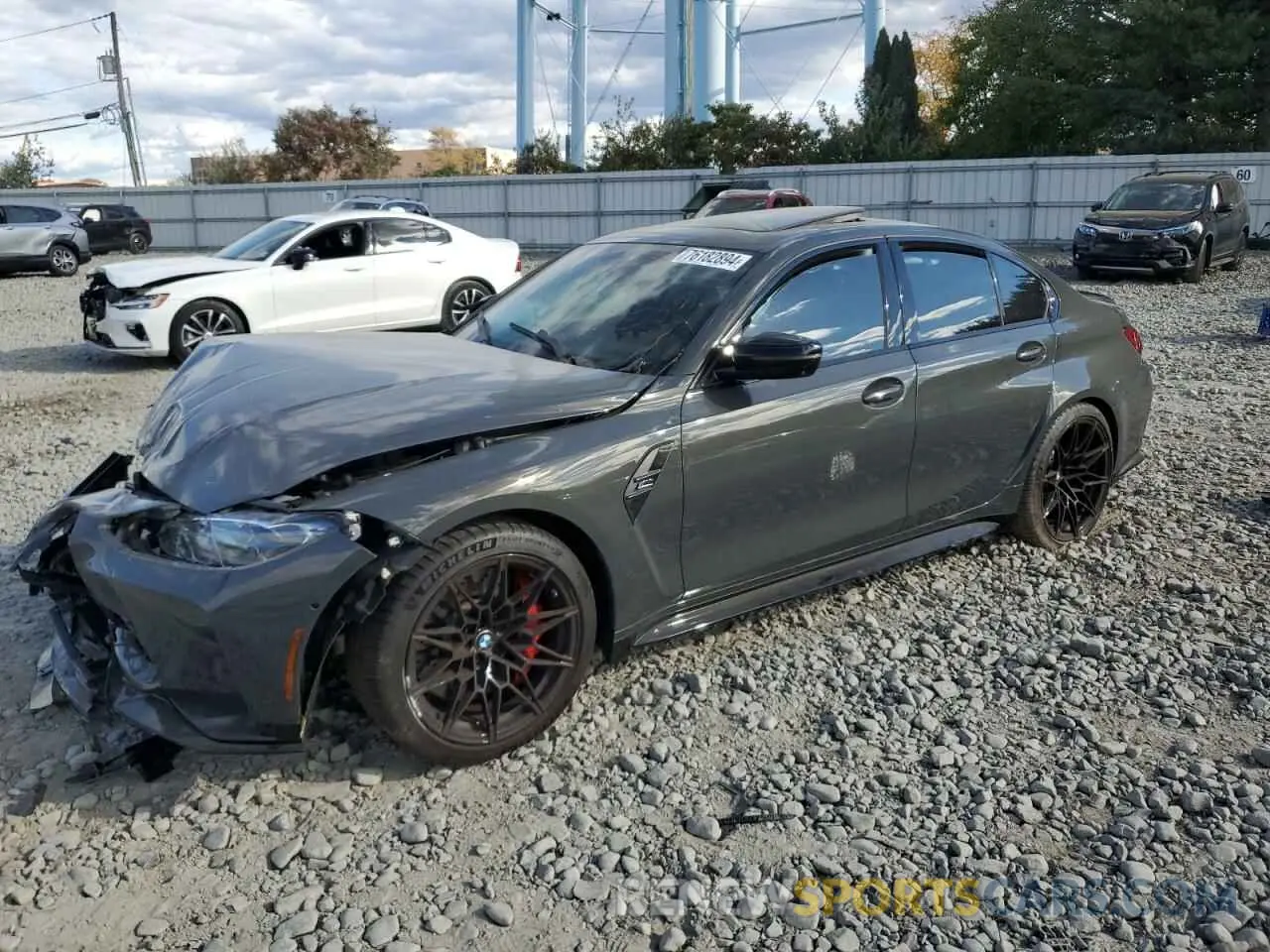 1 Photograph of a damaged car WBS43AY0XRFT55859 BMW M3 2024
