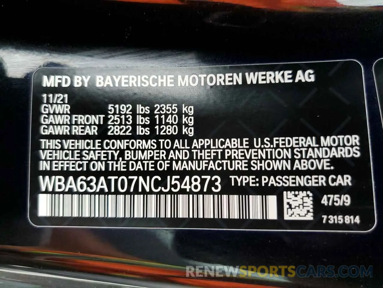 12 Фотография поврежденного автомобиля WBA63AT07NCJ54873 BMW M4 2022