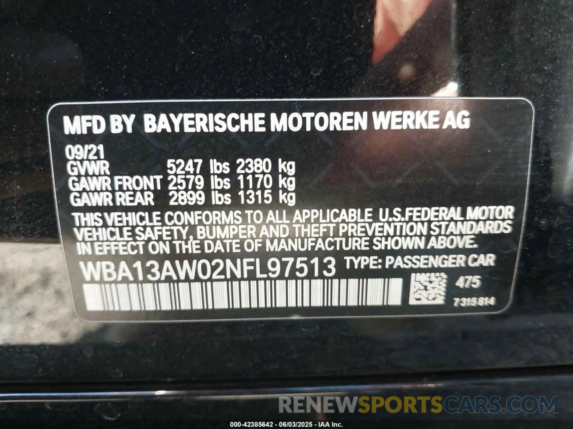 9 Photograph of a damaged car WBA13AW02NFL97513 BMW M440I GRAN COUPE 2022