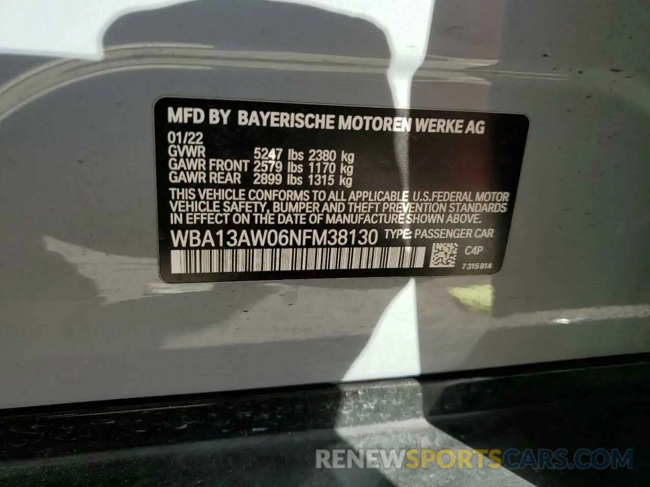 12 Фотография поврежденного автомобиля WBA13AW06NFM38130 BMW M440XI GRA 2022