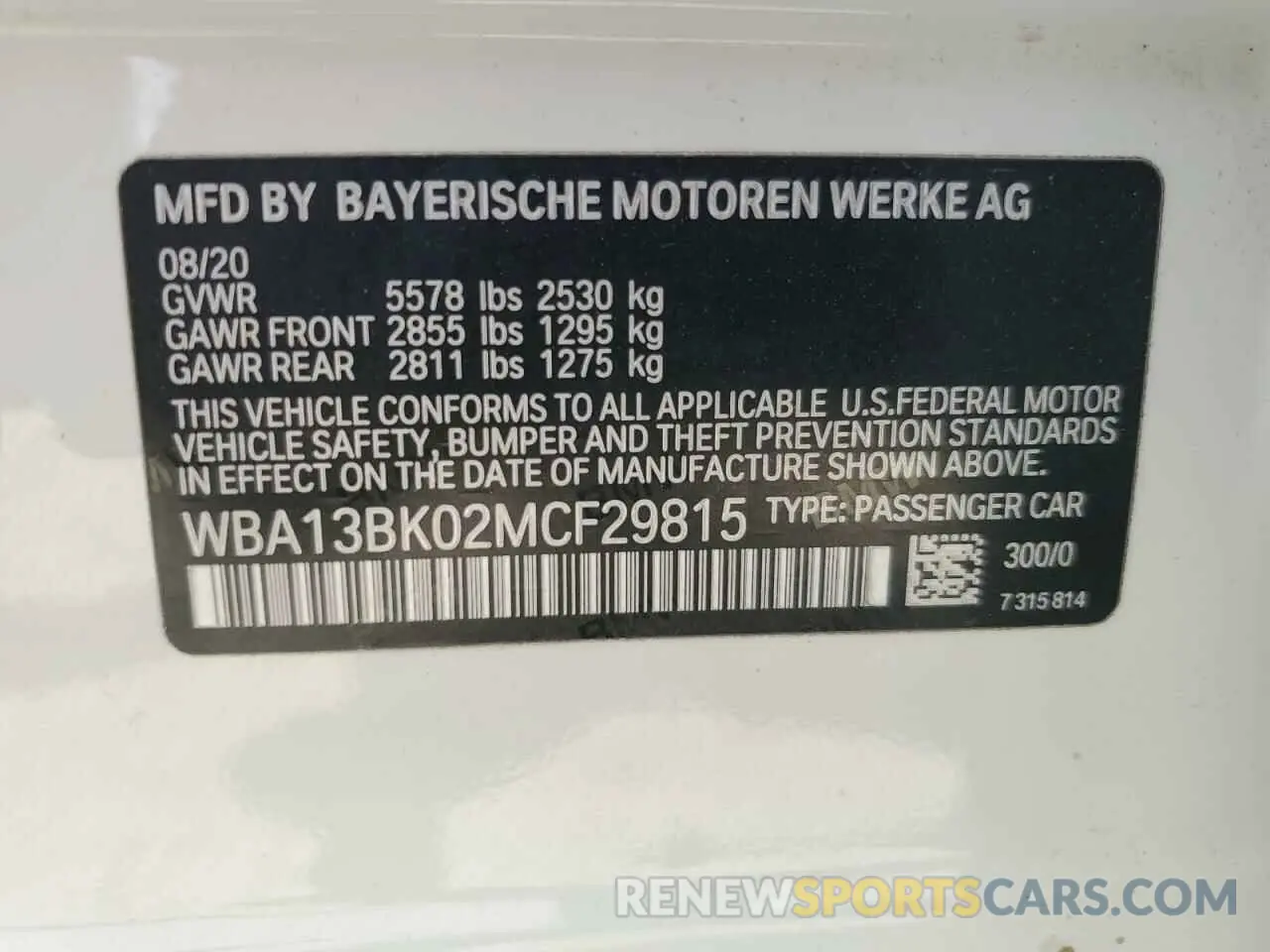 12 Фотография поврежденного автомобиля WBA13BK02MCF29815 BMW M5 2021