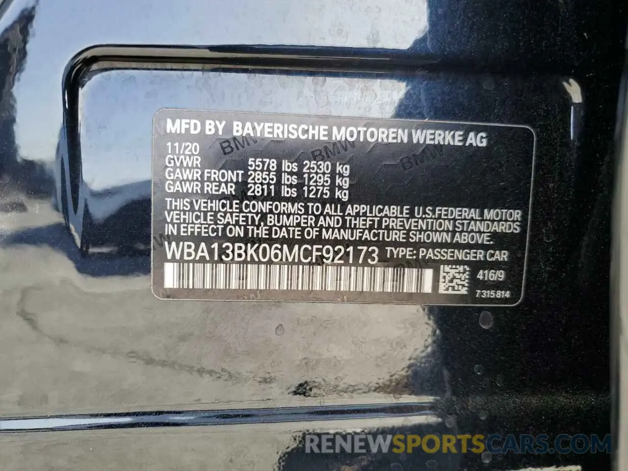 14 Photograph of a damaged car WBA13BK06MCF92173 BMW M5 2021