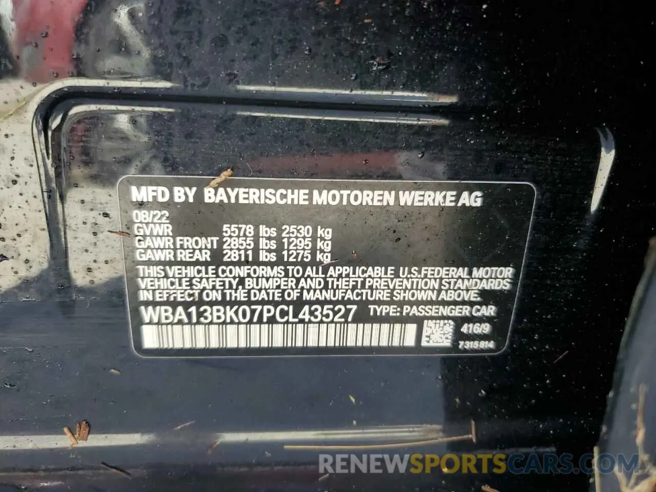 13 Фотография поврежденного автомобиля WBA13BK07PCL43527 BMW M5 2023