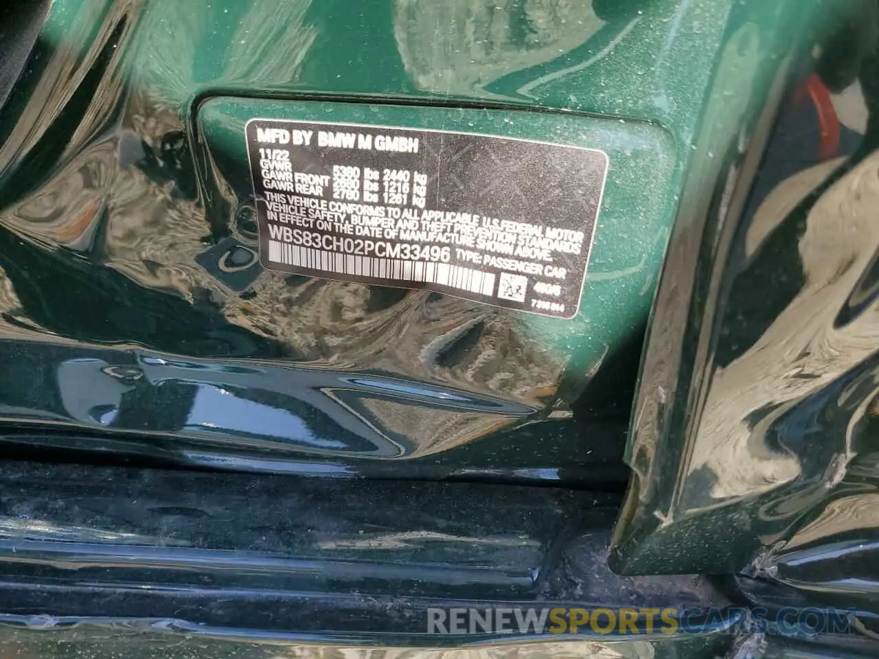 12 Photograph of a damaged car WBS83CH02PCM33496 BMW M5 2023