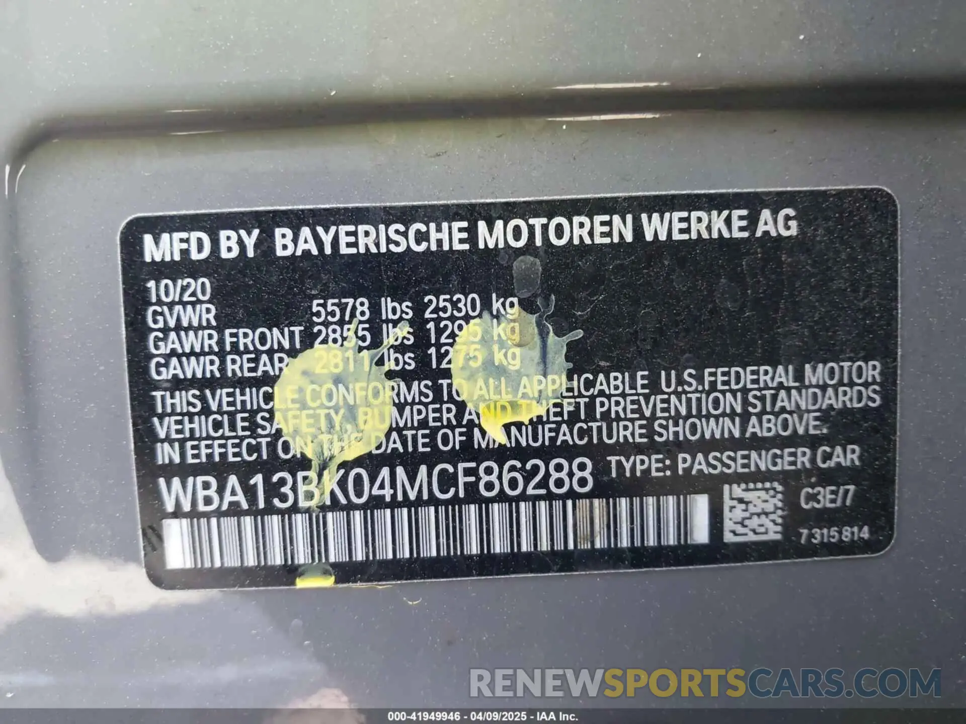 9 Фотография поврежденного автомобиля WBA13BK04MCF86288 BMW M550I 2021