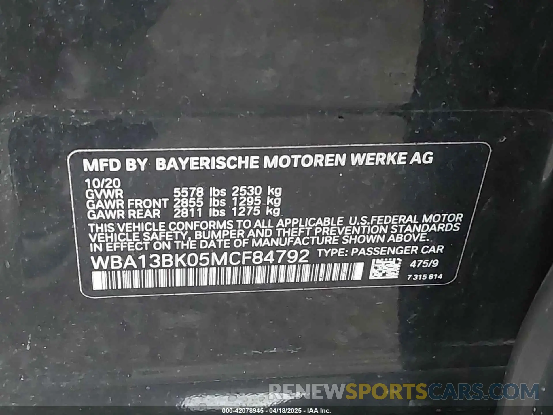 9 Фотография поврежденного автомобиля WBA13BK05MCF84792 BMW M550I 2021
