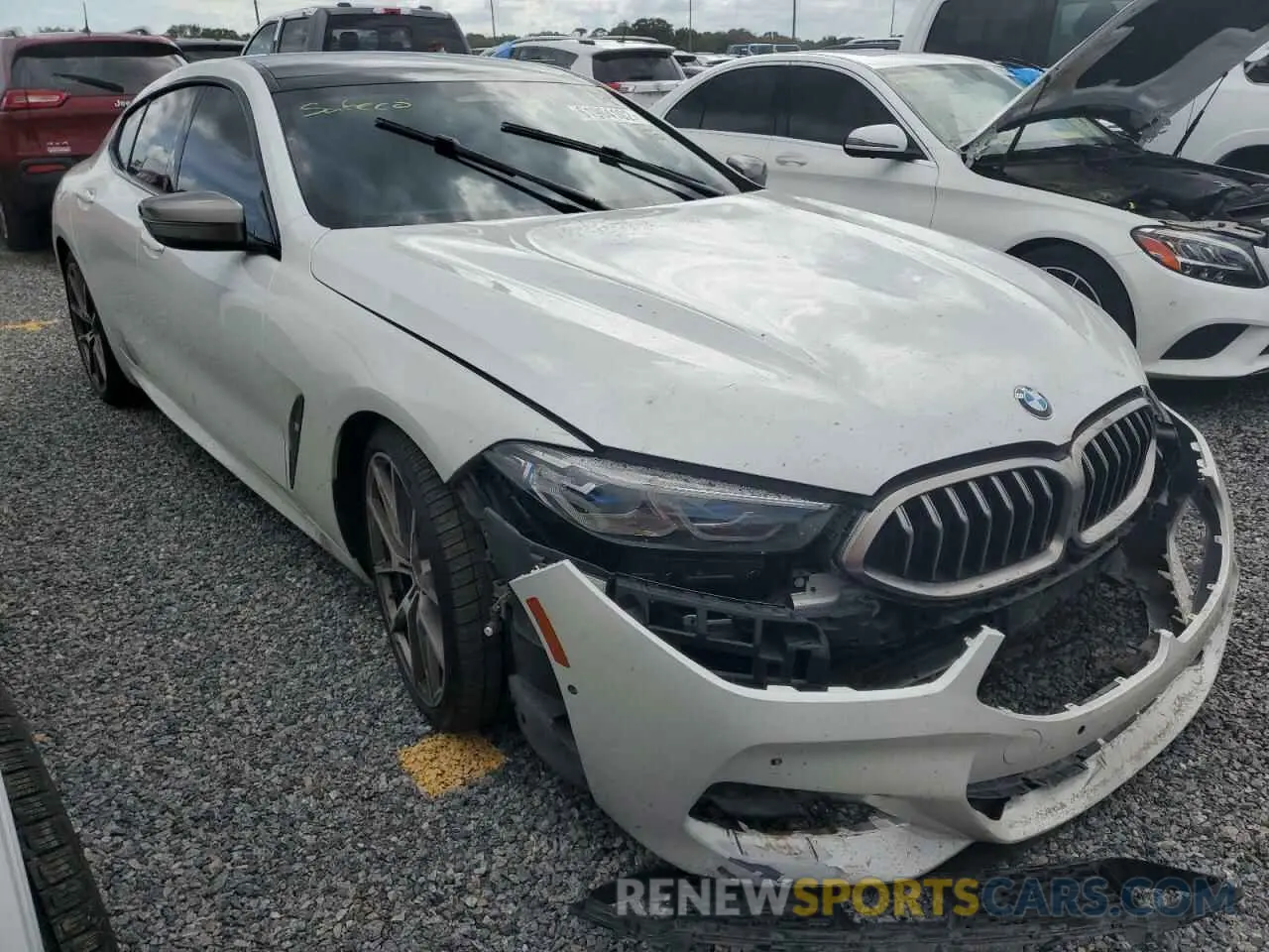 1 Photograph of a damaged car WBAGV8C04LBP49030 BMW M8 2020
