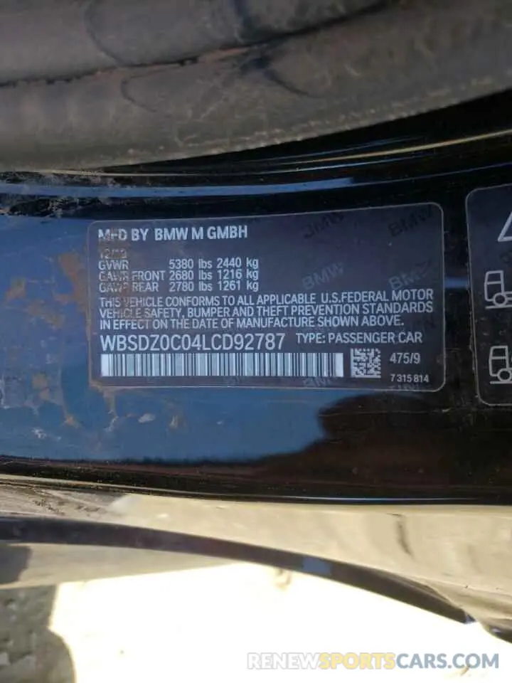 10 Фотография поврежденного автомобиля WBSDZ0C04LCD92787 BMW M8 2020
