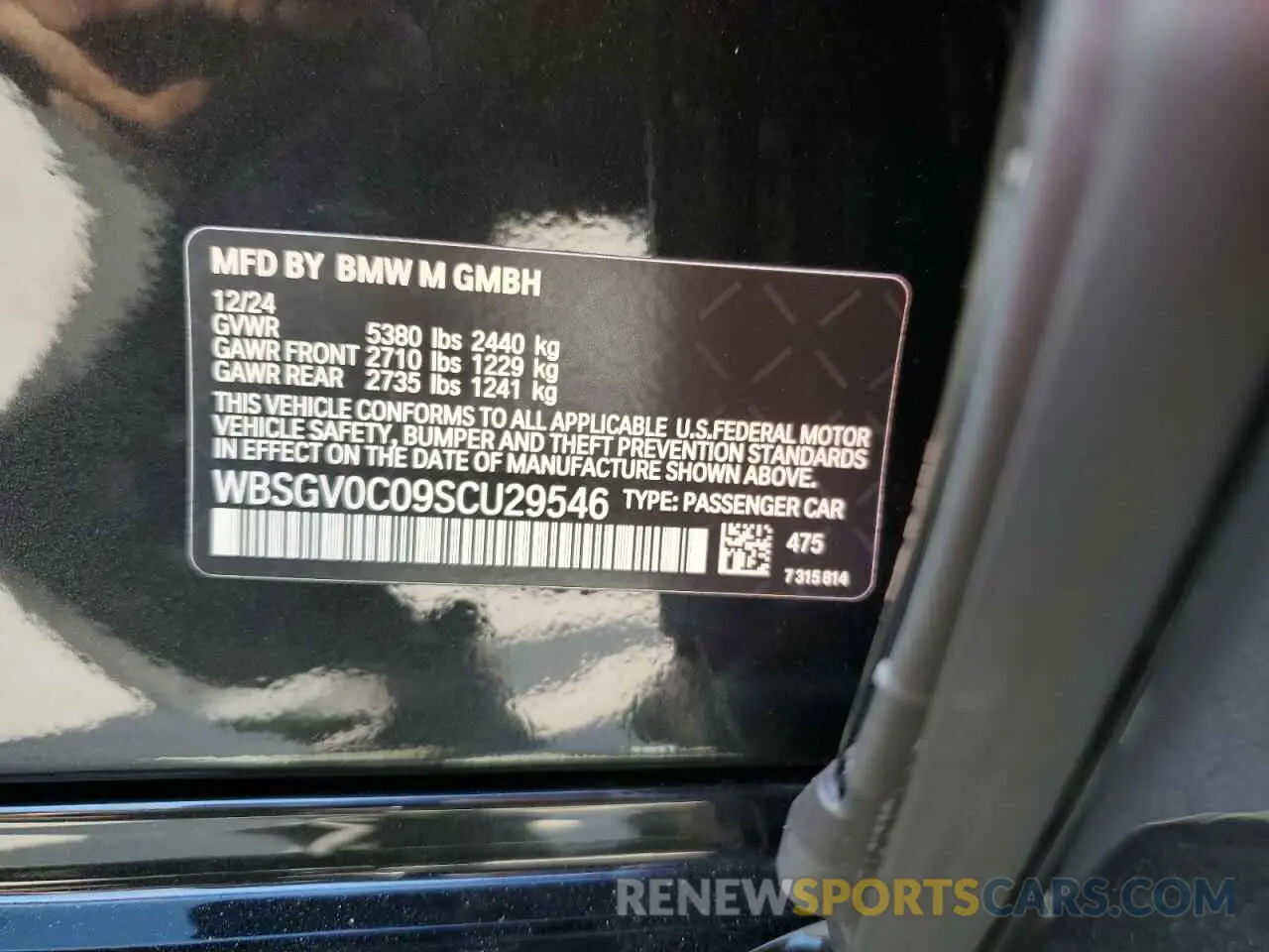 12 Фотография поврежденного автомобиля WBSGV0C09SCU29546 BMW M8 2025