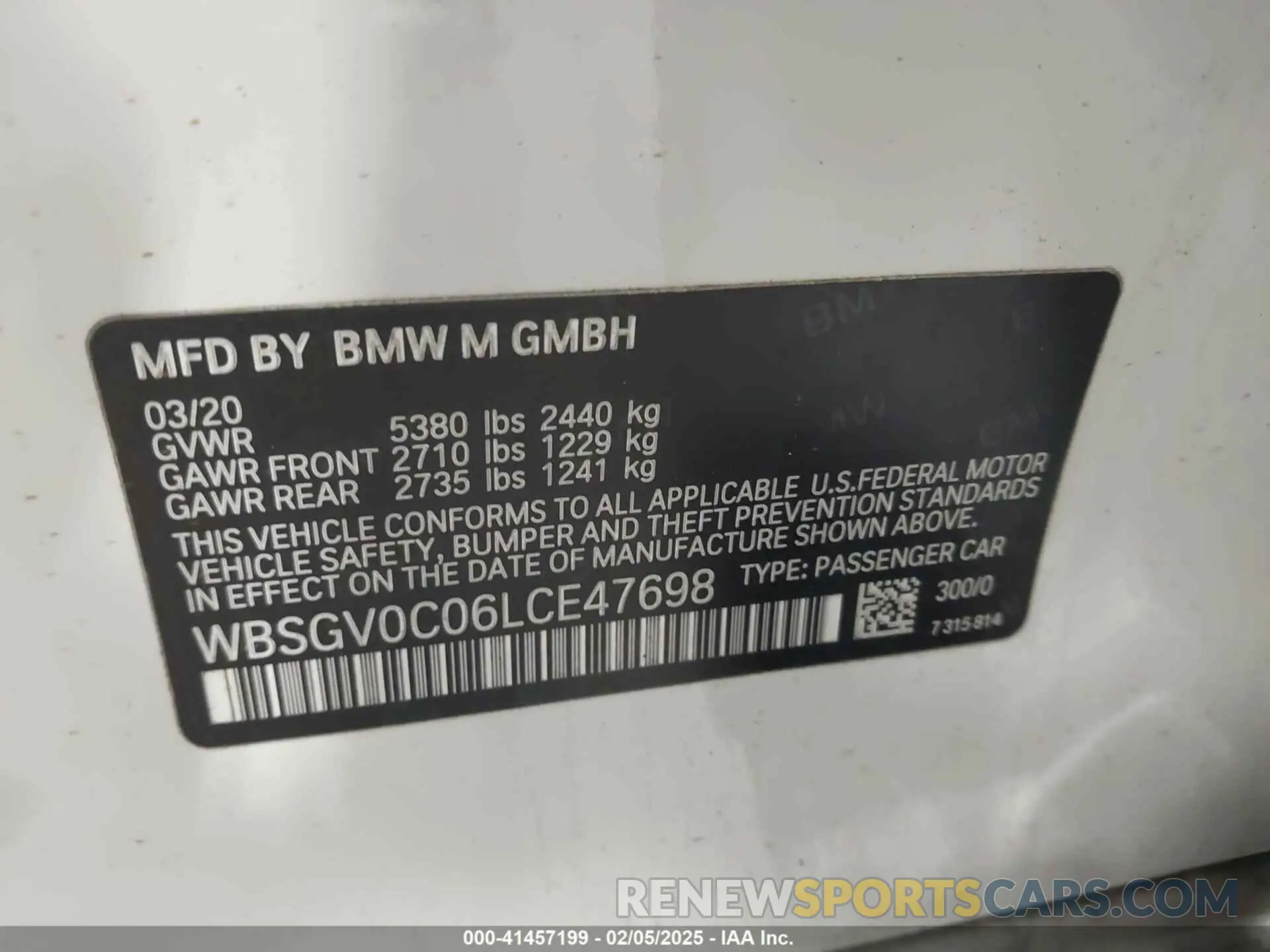 9 Фотография поврежденного автомобиля WBSGV0C06LCE47698 BMW M8 GRAN COUPE 2020