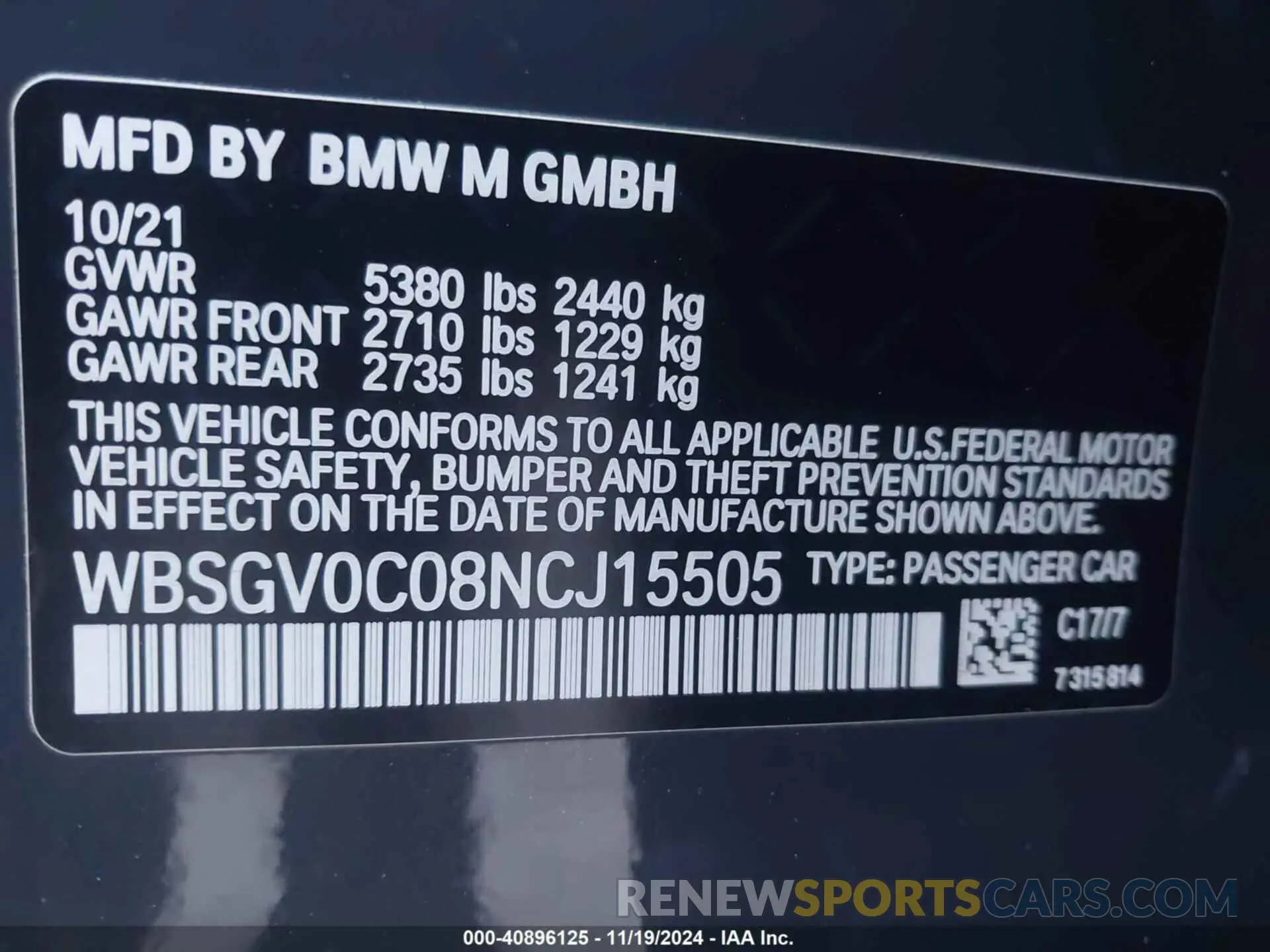 9 Photograph of a damaged car WBSGV0C08NCJ15505 BMW M8 GRAN COUPE 2022