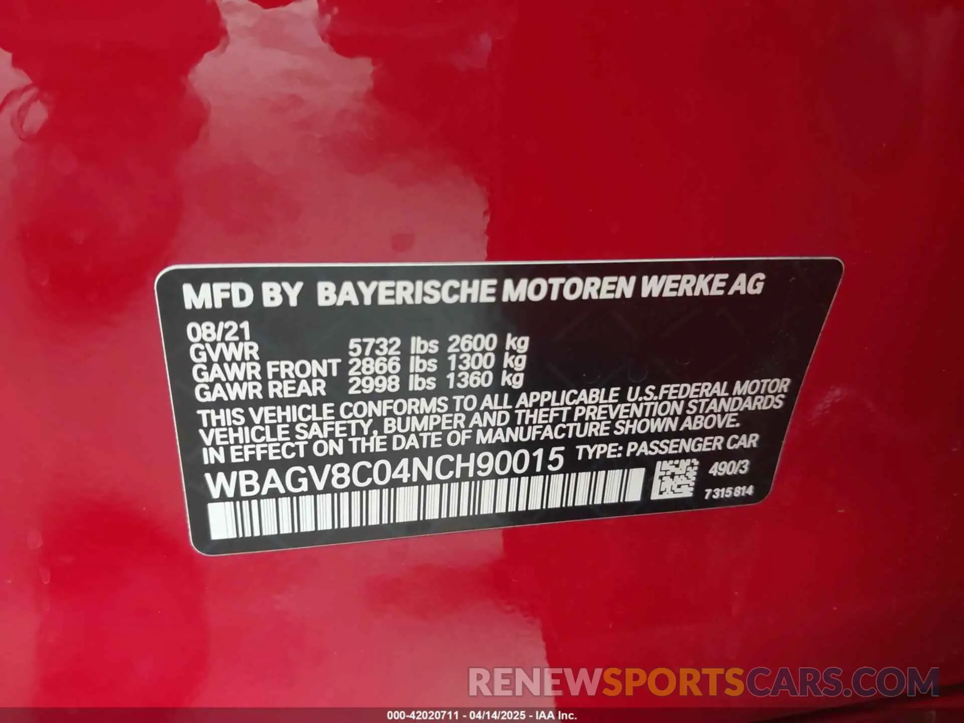 9 Фотография поврежденного автомобиля WBAGV8C04NCH90015 BMW M850I GTAN COUPE 2022