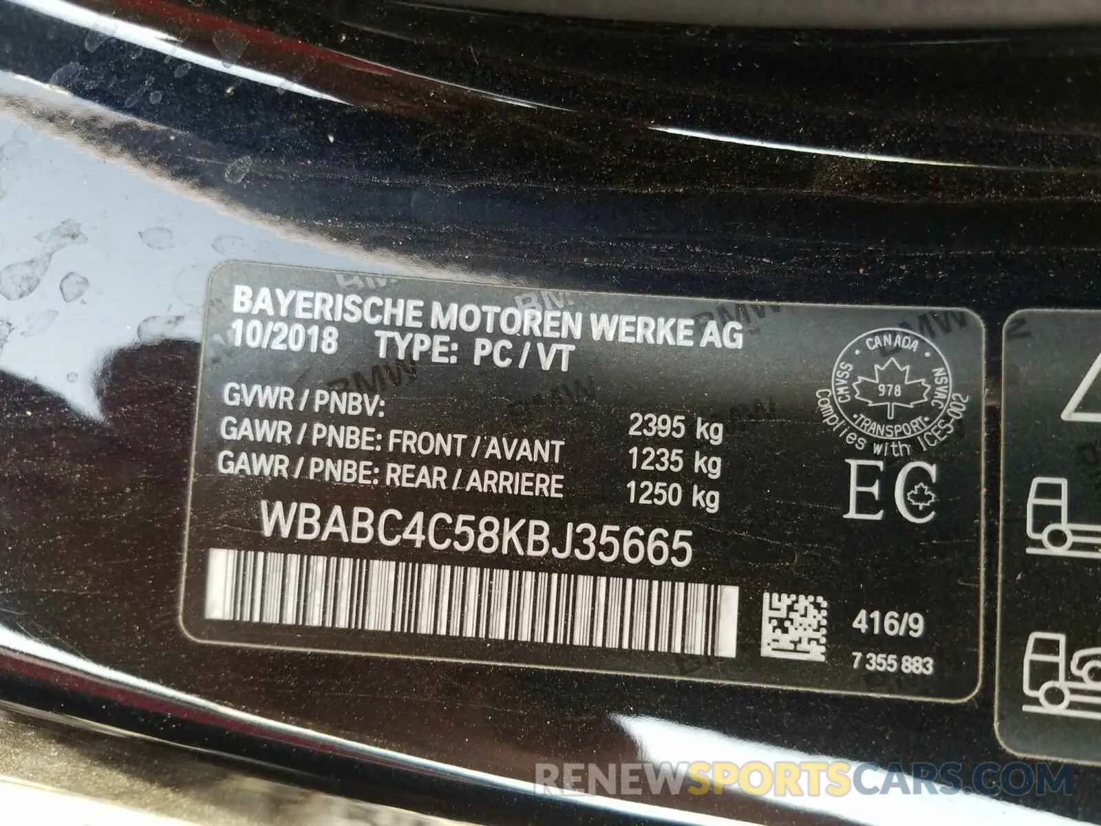 10 Photograph of a damaged car WBABC4C58KBJ35665 BMW M850XI 2019