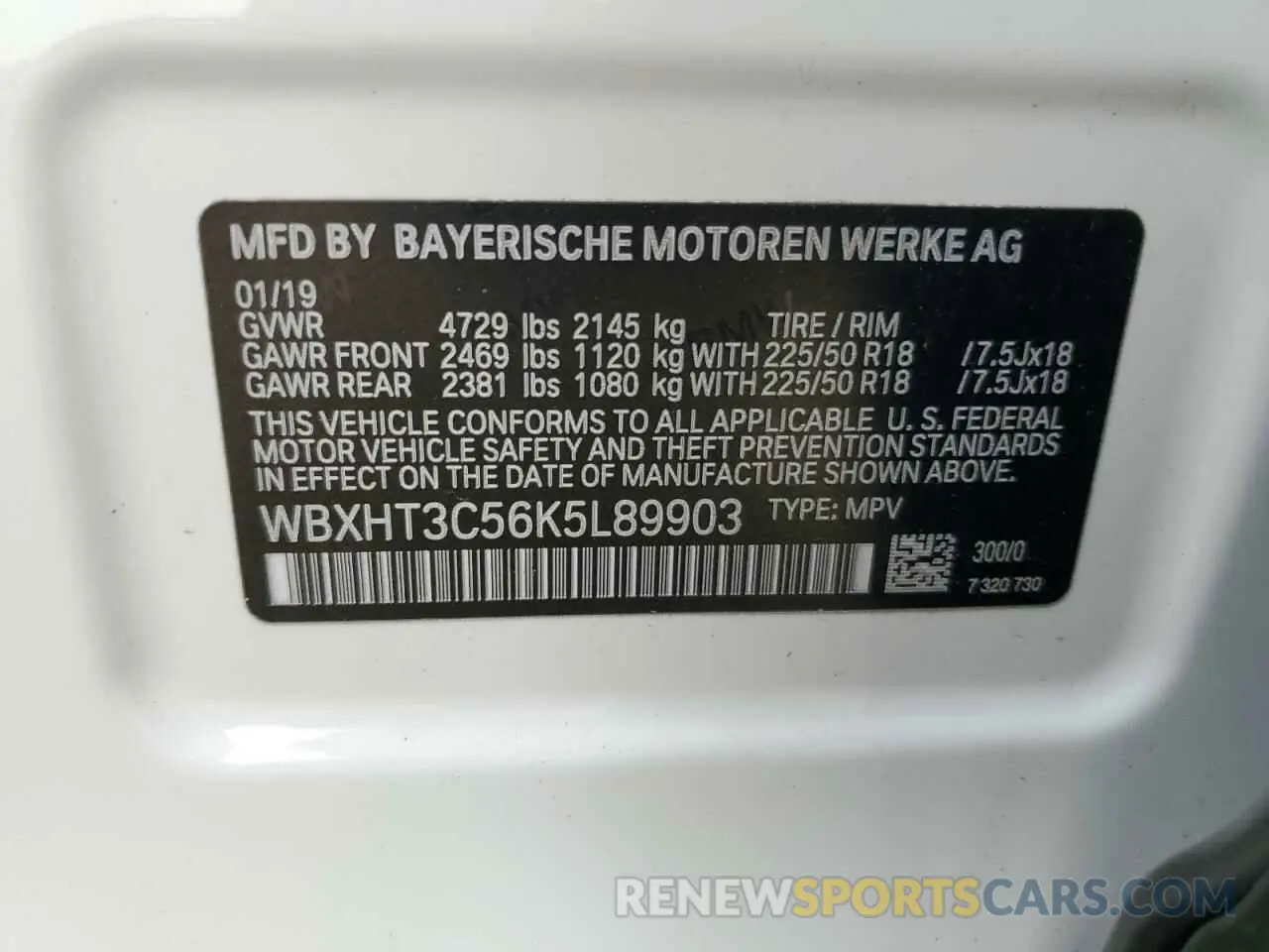14 Photograph of a damaged car WBXHT3C56K5L89903 BMW X1 2019